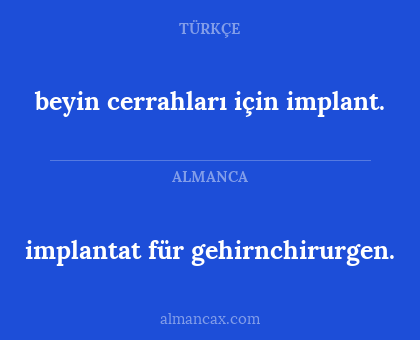 beyin cerrahları için implant. - implantat für gehirnchirurgen.