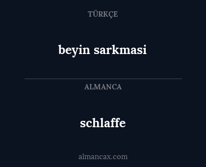 beyin sarkmasi - schlaffe