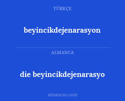 die beyincikdejenarasyo - beyincikdejenarasyon