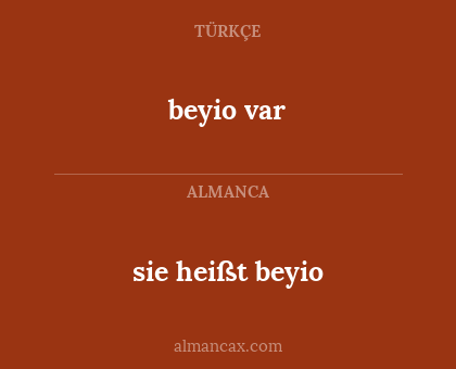 beyio var - sie heißt beyio