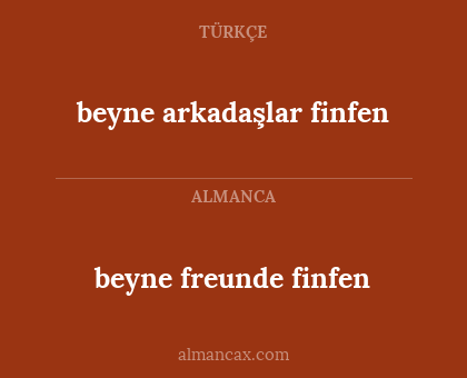 beyne arkadaşlar finfen - beyne freunde finfen