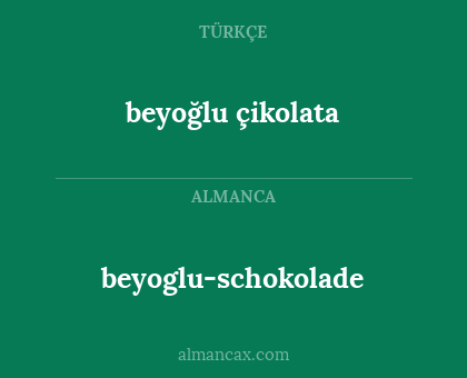 beyoğlu çikolata - beyoglu-schokolade