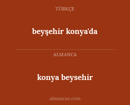 konya beysehir - beyşehir konya'da