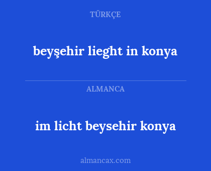 im licht beysehir konya - beyşehir lieght in konya