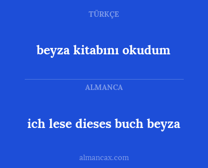 ich lese dieses buch beyza - beyza kitabını okudum