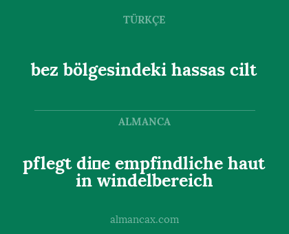 pflegt di̇e empfindliche haut in windelbereich - bez bölgesindeki hassas cilt