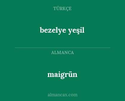 maigrün - bezelye yeşil