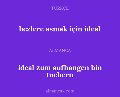 bezlere asmak için ideal - ideal zum aufhangen bin tuchern