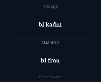 bi kadın - bi frau