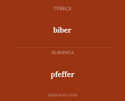 pfeffer - biber
