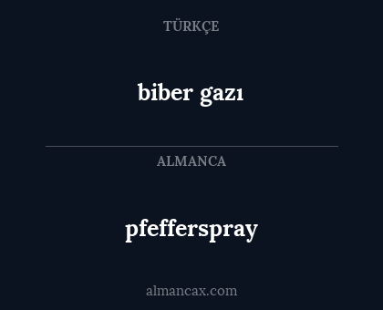 pfefferspray - biber gazı