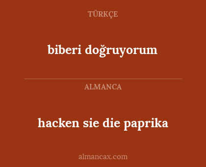biberi doğruyorum - hacken sie die paprika
