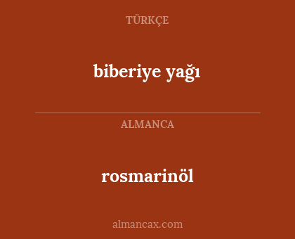 rosmarinöl - biberiye yağı