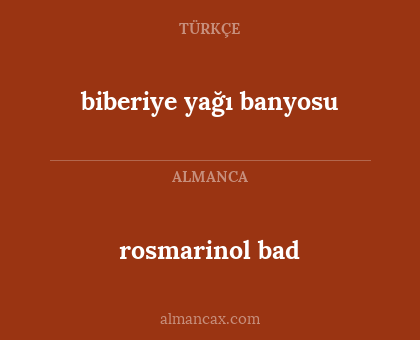 biberiye yağı banyosu - rosmarinol bad