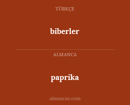 paprika - biberler