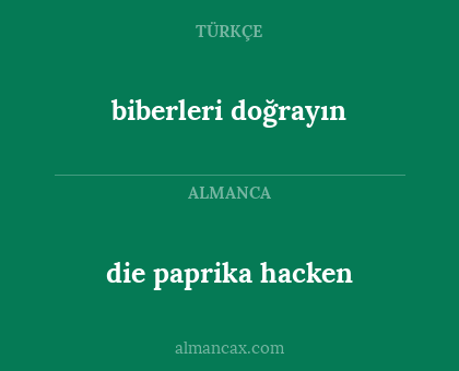 biberleri doğrayın - die paprika hacken