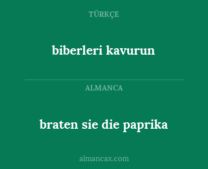 biberleri kavurun - braten sie die paprika