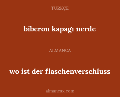 biberon kapagı nerde - wo ist der flaschenverschluss