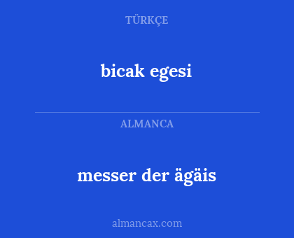 messer der ägäis - bicak egesi