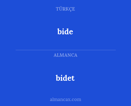 bidet - bide