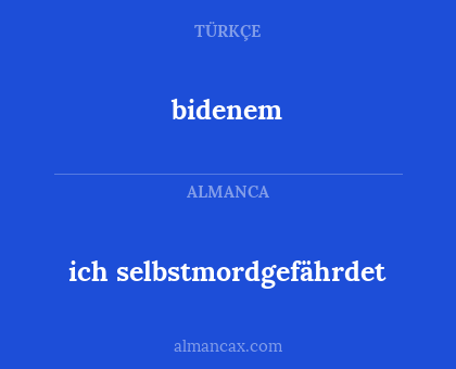 ich selbstmordgefährdet - bidenem