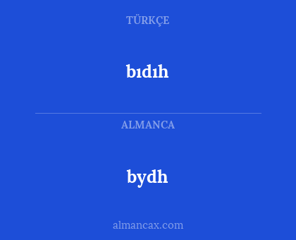 bıdıh - bydh