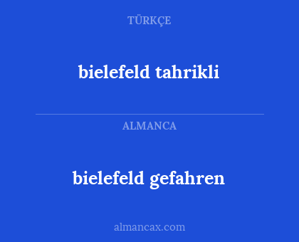 bielefeld gefahren - bielefeld tahrikli