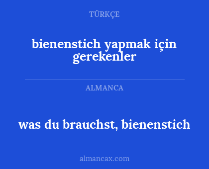 was du brauchst, bienenstich - bienenstich yapmak için gerekenler