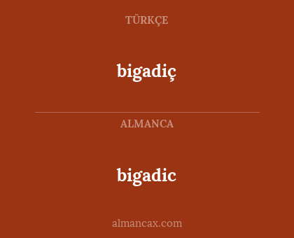 bigadic - bigadiç
