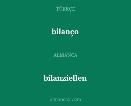 bilanziellen - bilanço