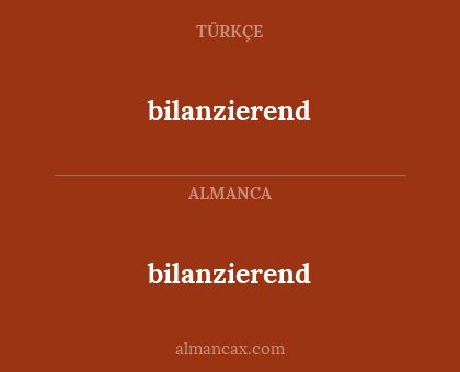 bilanzierend - bilanzierend