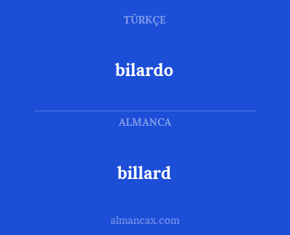 billard - bilardo