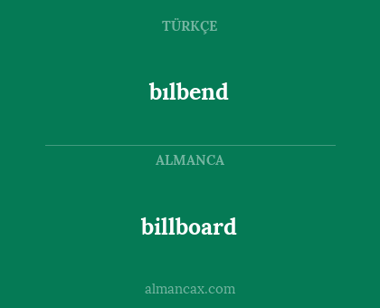 bılbend - billboard