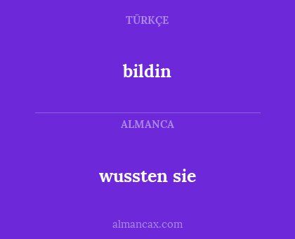 bildin - wussten sie