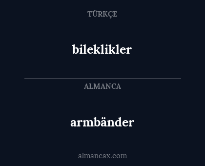 armbänder - bileklikler