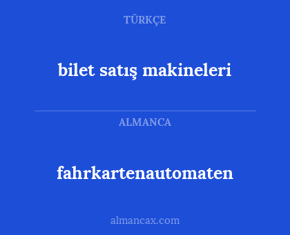 bilet satış makineleri - fahrkartenautomaten