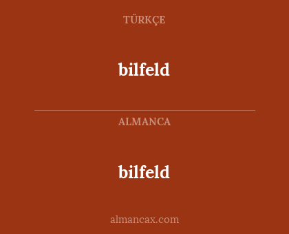 bilfeld - bilfeld