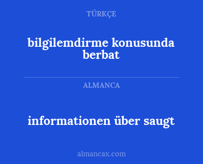 informationen über saugt - bilgilemdirme konusunda berbat