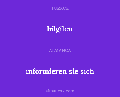 bilgilen - informieren sie sich