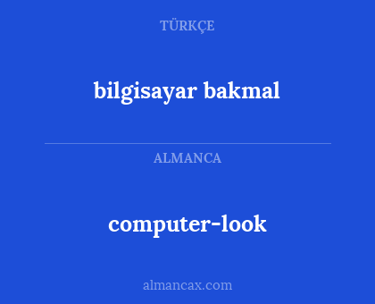 computer-look - bilgisayar bakmal