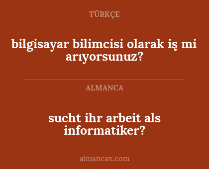 bilgisayar bilimcisi olarak iş mi arıyorsunuz? - sucht ihr arbeit als informatiker?