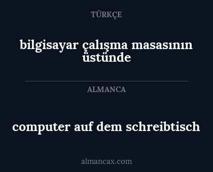 bilgisayar çalışma masasının üstünde - computer auf dem schreibtisch