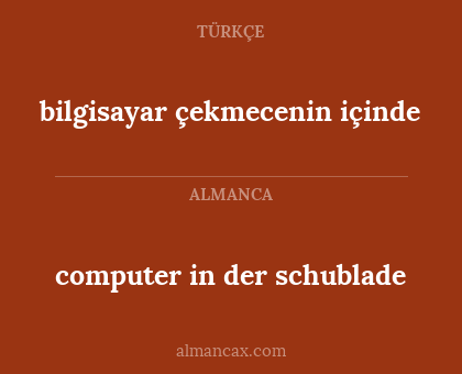 bilgisayar çekmecenin içinde - computer in der schublade