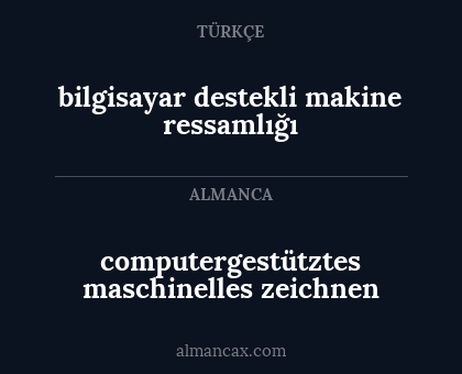 bilgisayar destekli makine ressamlığı - computergestütztes maschinelles zeichnen