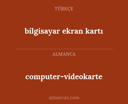 bilgisayar ekran kartı - computer-videokarte