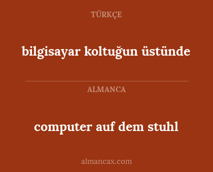 computer auf dem stuhl - bilgisayar koltuğun üstünde