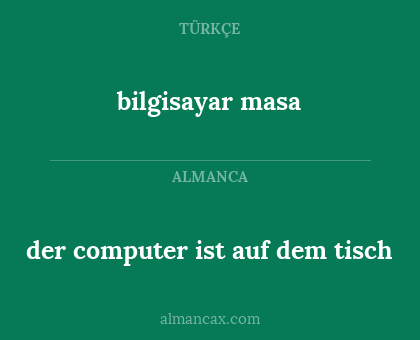 bilgisayar masa - der computer ist auf dem tisch