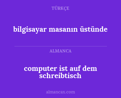 bilgisayar masanın üstünde - computer ist auf dem schreibtisch