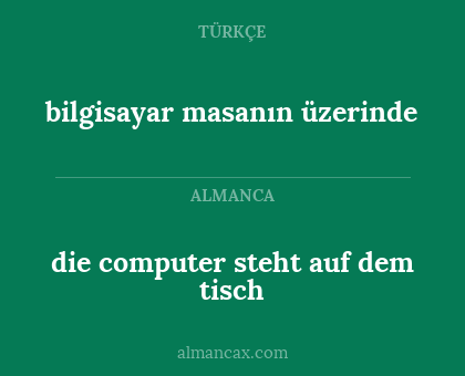 die computer steht auf dem tisch - bilgisayar masanın üzerinde