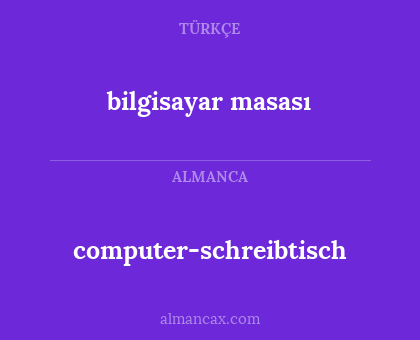 computer-schreibtisch - bilgisayar masası